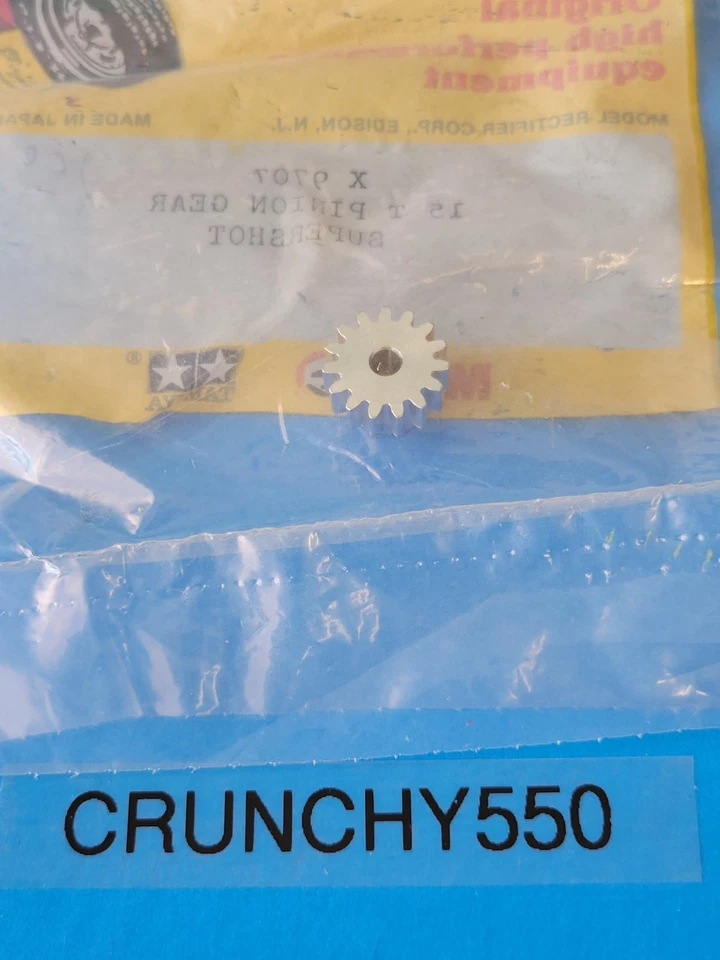 Vintage Tamiya X9707 15T Pinion Gear Supershot Hotshot Series RC Part - Image 2 of 3