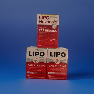 Lot of 3, Lipo-Flavonoid Ear Health, Dietary Supplement Caplets - 100 Count each