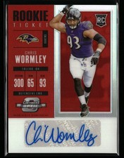 Chris Wormley 2017 Panini Contenders Optic Red Prizm #/75 Rookie Ticket Auto