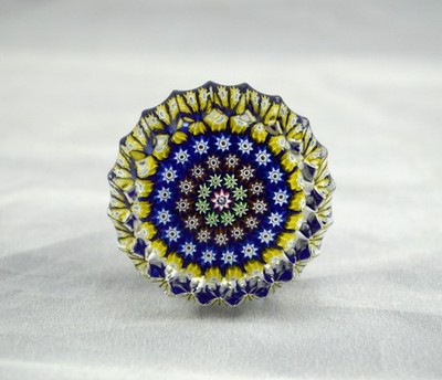 PERTHSHIRE BRIEFBESCHWERER konzentrisch Millefiori Sig P Stock & beschriftet - TOP