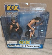 NECA Reel Toys AC/DC Brian Johnson and Angus Young Figures. 2007 VHTF RARE 