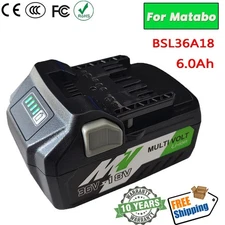6Ah For Metabo HPT 36V/18V BSL36A18 Li-Ion Battery multiVolt 372121M BSL36B18