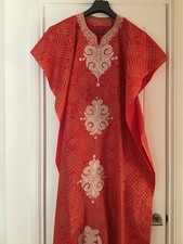 Vintage Kaftan Authentic African Handmade Ethnic Robe Tunic Ghana Adinkra
