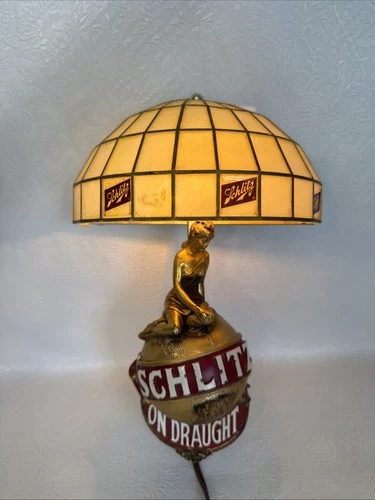 1971 Vintage Schlitz On Draught Light Lamp Sconce Beer Sign Works