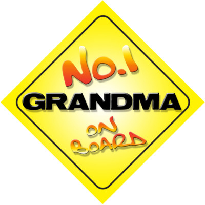 Nr.1 Oma an Bord Neuheit Autoschild Geburtstag Geschenk