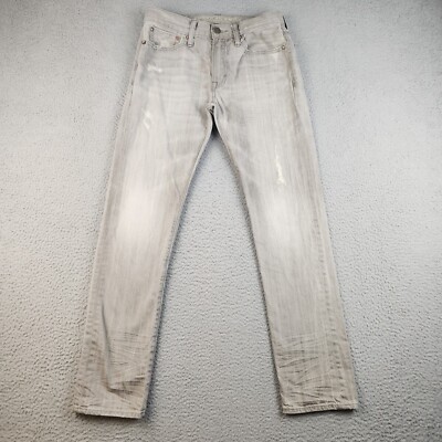 American Eagle Jeans Mens 29x32 Gray Denim Skinny Leg Slim Fit Cotton Normcore