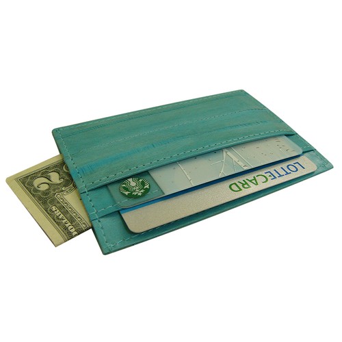 Genuine Eel Skin ID Holder Transportation Card Holder Credit Card Purse - Picture 65 of 92