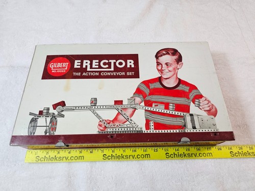1958 Gilbert Action Conveyor Belt Erector Set NO. 10063 - Complete - Working! - Picture 12 of 24