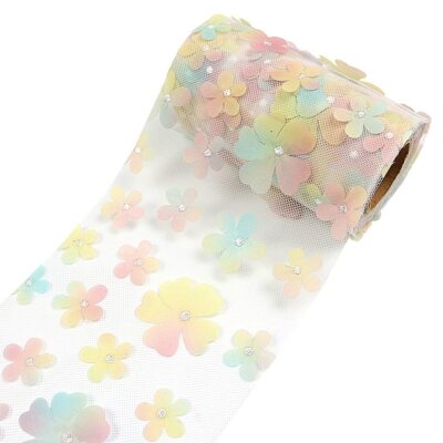 Rainbow Tulle Roll 4.7''x10 Yards Gradient Yellow DIY Skirts Wedding