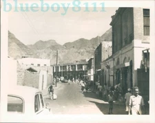 Photo Aden 1959 Street Scenes Last days Of The British Empire People Cars Shops.