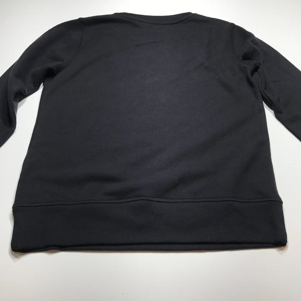 Sudadera Tek Gear Para Hombre Pequeña Negra Ultra Suave Polar Informal Pullover Cuello Redondo Foto 2 de 4