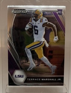 TERRACE MARSHALL JR. RC 2021 PANINI PRIZM DRAFT PICKS CRUSADE SILVER PRIZM LSU