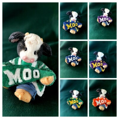ASSORTED MARY'S MOO MOOS - SCHOOL TEAM COLORS MINI FIGURINES -  YOU CHOOSE!