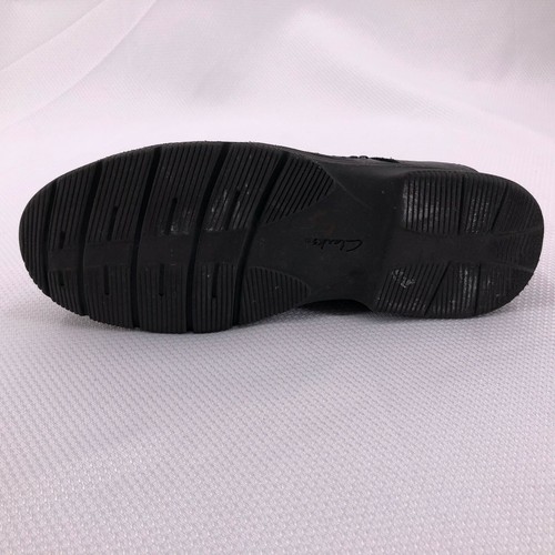 Clark Herren Oxford Schuhe Größe 7,5 M Schwarz Leder Leger Schnürung Fahrrad Zehe Komfort - Bild 9 von 11