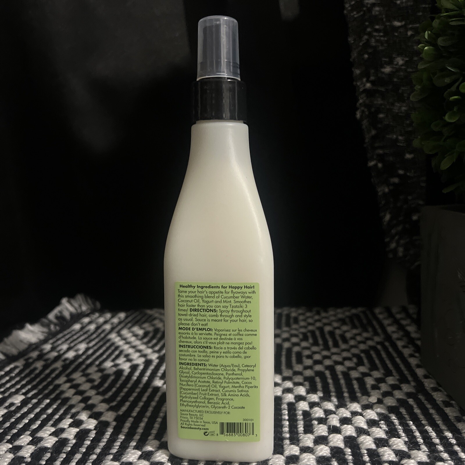 Sauce Beauty Tzatziki Leave In Conditioner Detanger Spray Coconut Oil