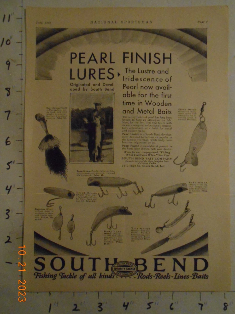Vintage 1952 SOUTH BEND Spin Cast Reels Fishing Ephemera
