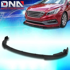 For 2015-2017 Sonata 3Pc Front Bumper Lip STP-Style Spoiler Splitter Matte Black