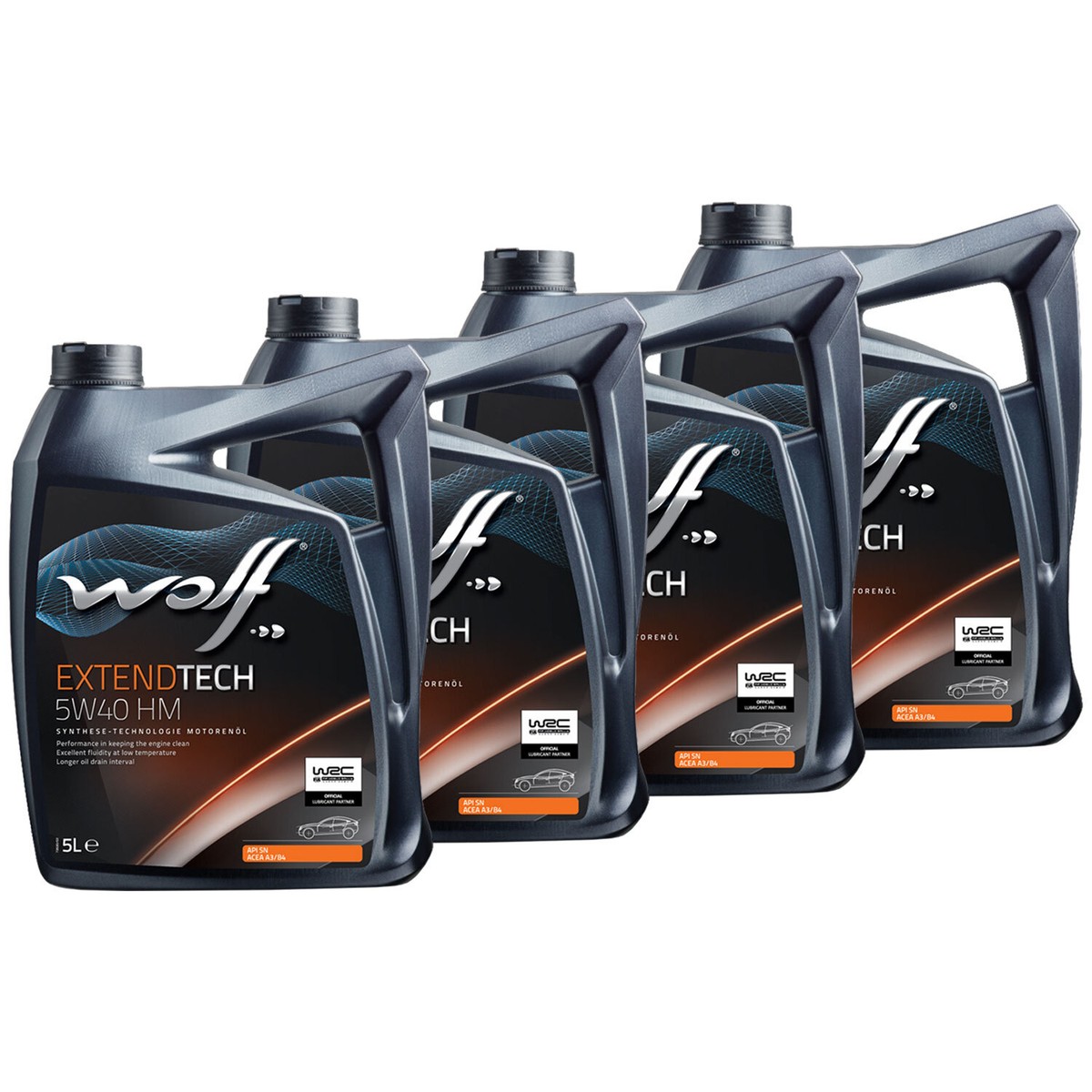 ＷＡ　HI -CAPACITY．45 Motoröl WOLF EXTENDTECH HM 28116 SAE 5W40 4 X 5 Liter für