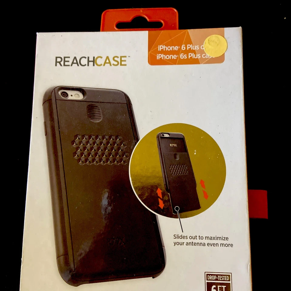 ReachCase Antenna Signal Extender Impact Absorbing Black Case For iPhone 6S Plus Foto 2 de 4
