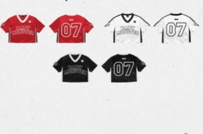 BABYMONSTER CROP JERSEY Black Free Size DRIP Pop Up Limited