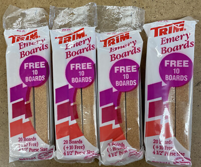 120 Emery Boards Trim Nail Care Files Professional Quality Vintage Purse Size