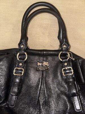 Coach Madison Black Leather Juilet F1220-21222 Hand Bag Purse | eBay