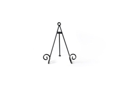 Happy Everything!  - Black Swirl Medium Plate Stand - PLST-SW-MD-BK
