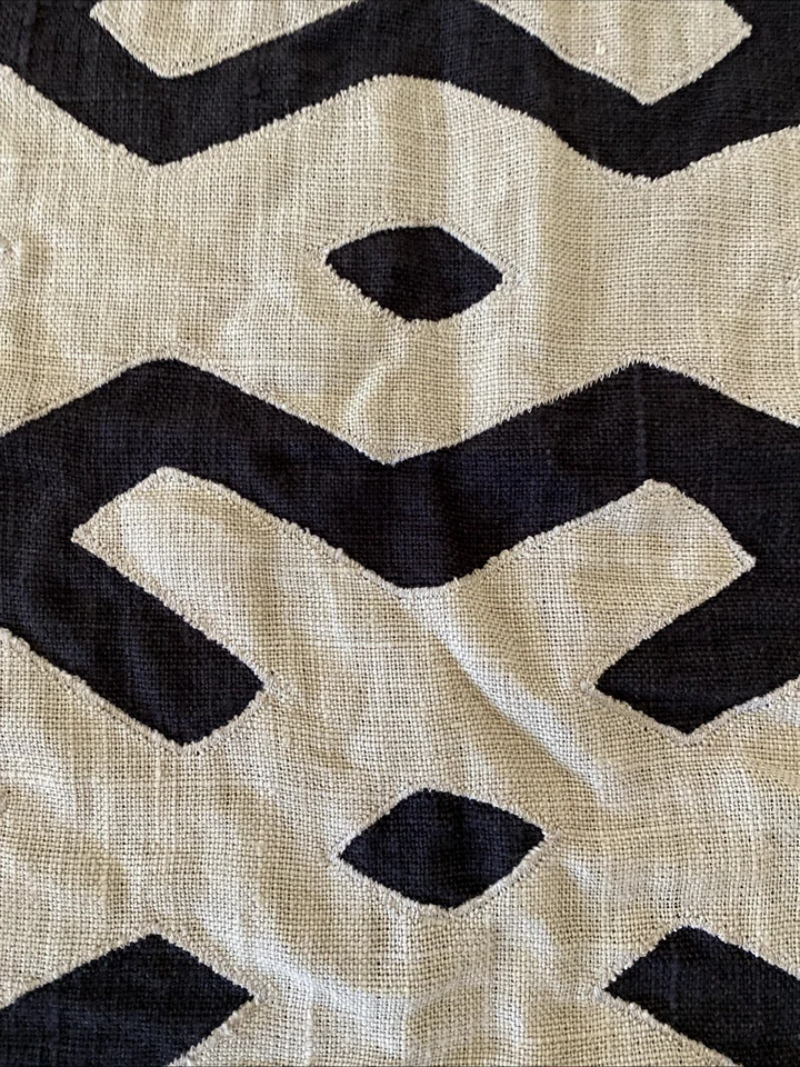 SURYA Decorative Pillow Cover 20" Black Tan Linen Modern - Image 2 of 4