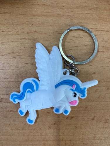 Multicoloured Childrens School Bag Unicorn Keyrings PVC 2'' - Picture 7 of 9