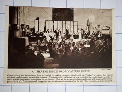 A THEATRE INSIDE BROADCASTING HOUSE BBC ORCHESTRA c 1930