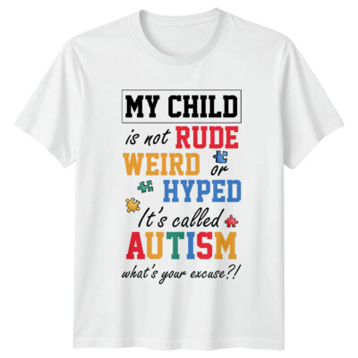 Mein Kind ist nicht unhöflich Autismus Bewusstsein Puzzleteil Grafik T-Shirt