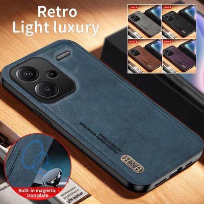 Case For Xiaomi Note 12 13 Redmi 12C 13 Shockproof Leather Phone Cover