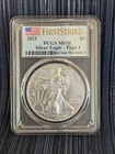 2021 $1 Type 1 American Silver Eagle PCGS MS70 FS Flag Label