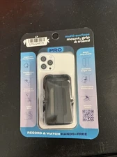 Flipstik Defy Gravity Cell Phone Stick & PRO Stand with Grip Loop - Black