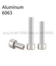 Aluminum Alloy 6063 Hex Socket Bolts Cap Head Screws 4# 6#