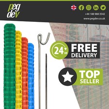 PLASTIC BARRIER FENCE WITH 10MM METAL FENCING PINS - Heavy Duty Safety Events
