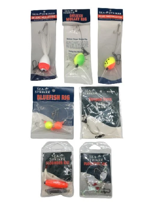 Lote de 7 plataformas Sea Striker 3 Deluxe Mullet-1 Bluefish-2 platija y 1 lubina anguila Foto 3 de 4