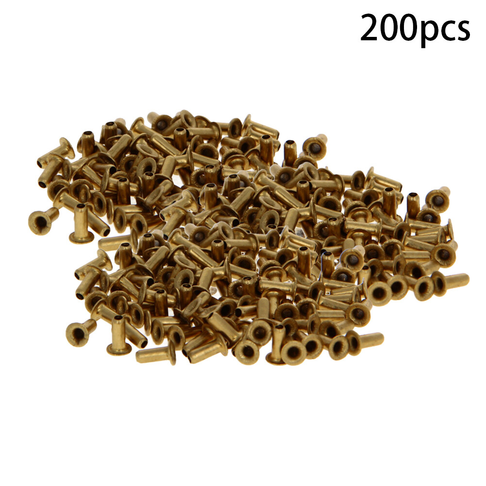200Pcs M1.53 Vias Rivet Nuts Through Hole Rivets Hollow Grommets Copper Brass eBay