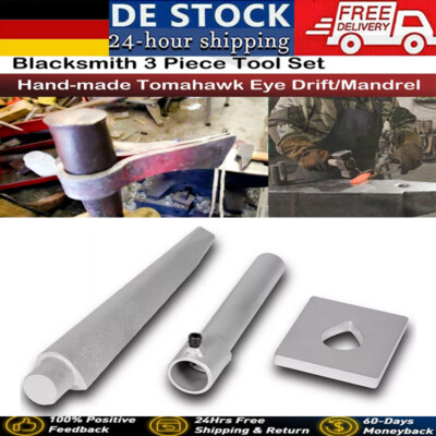 Tomahawk Eye Drift Mandrel Blacksmith Tool Handle Bolster Plate Hammer Axe Knife
