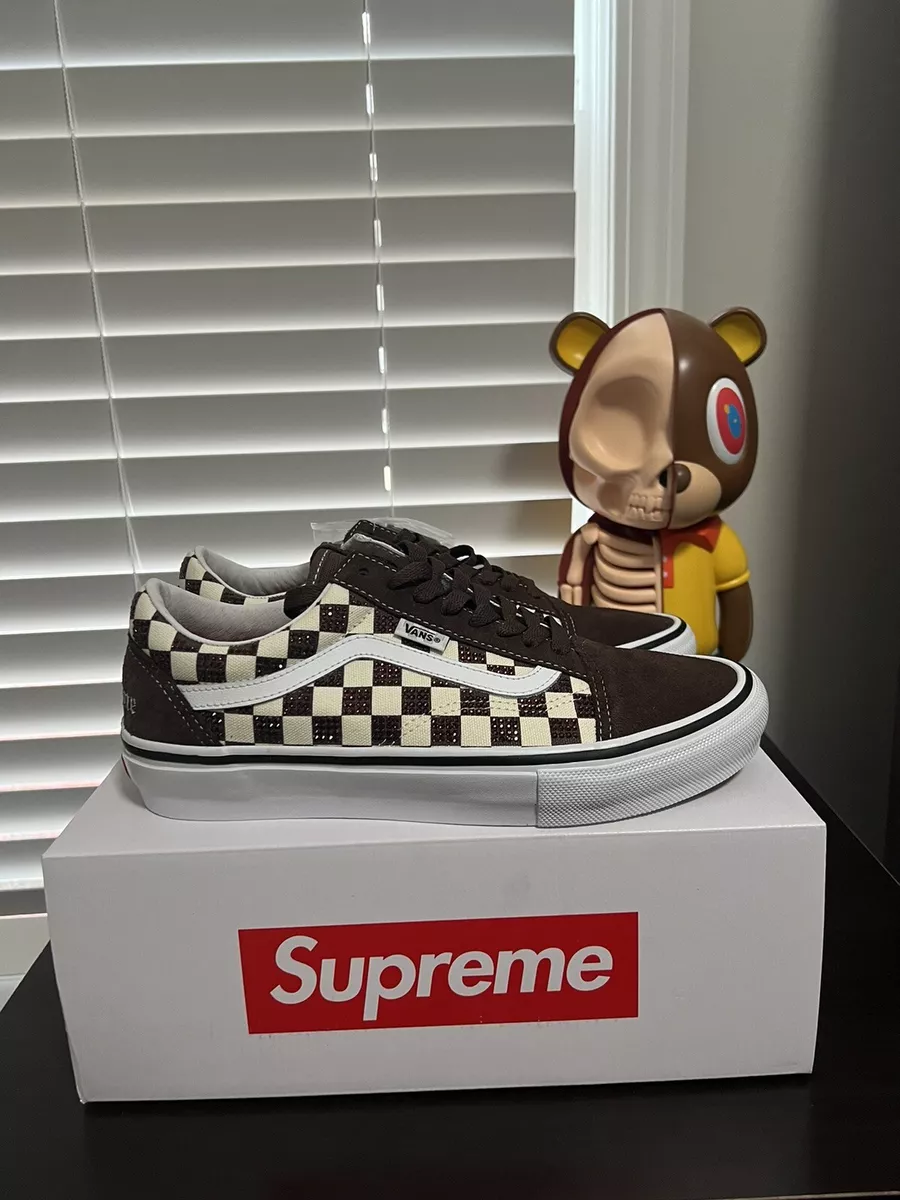 Supreme Swarovski Vans Old Skool - Brown
