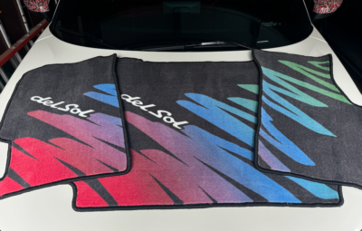 CUSTOM COLOR LAYOUT Honda Del Sol Zig Zag Floor Mats - Front Mats