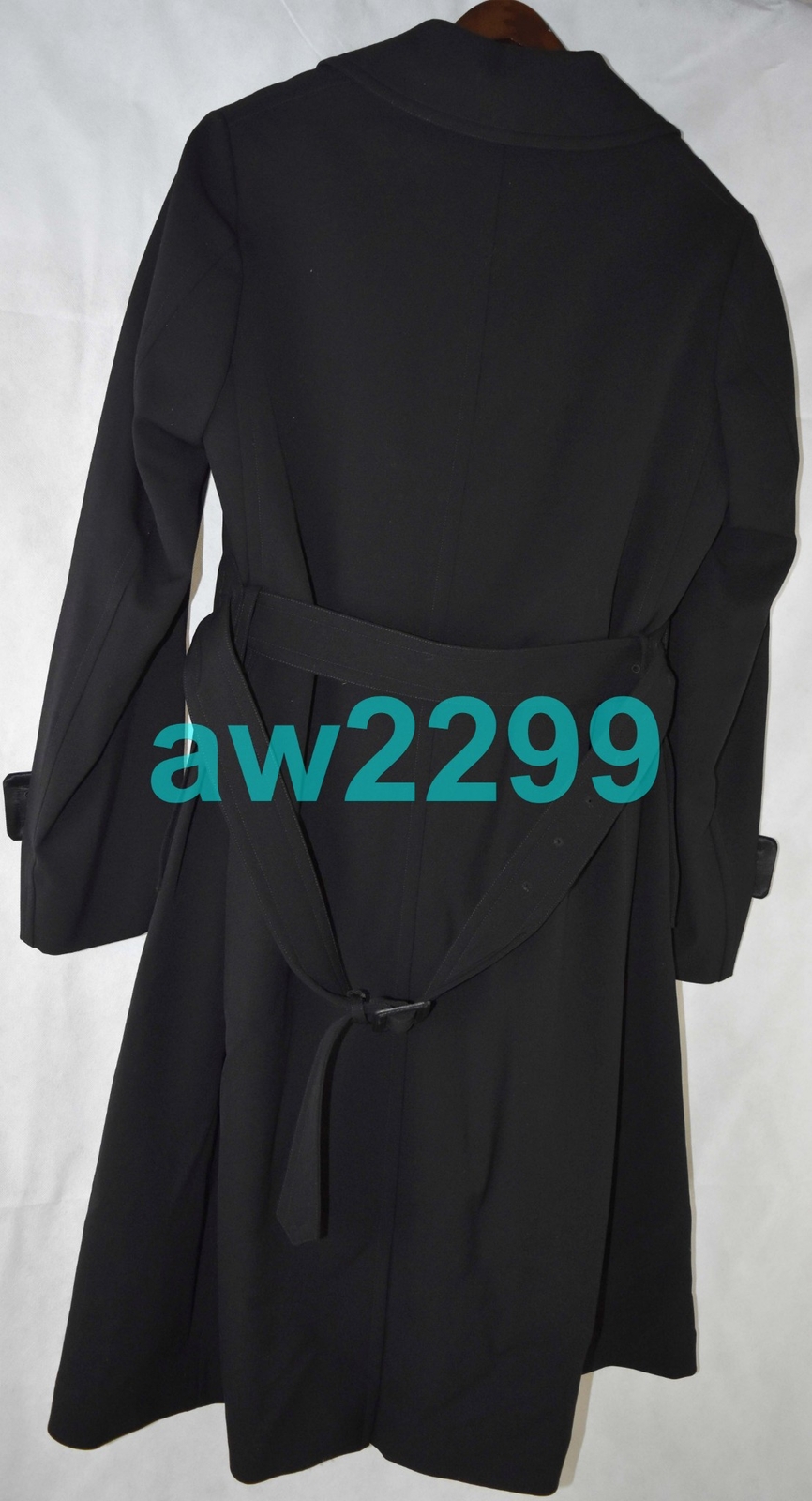 Tom Ford 100percent Wool Double-Breasted Belted Trench Coat with Hanger & Garment Bag image 4
