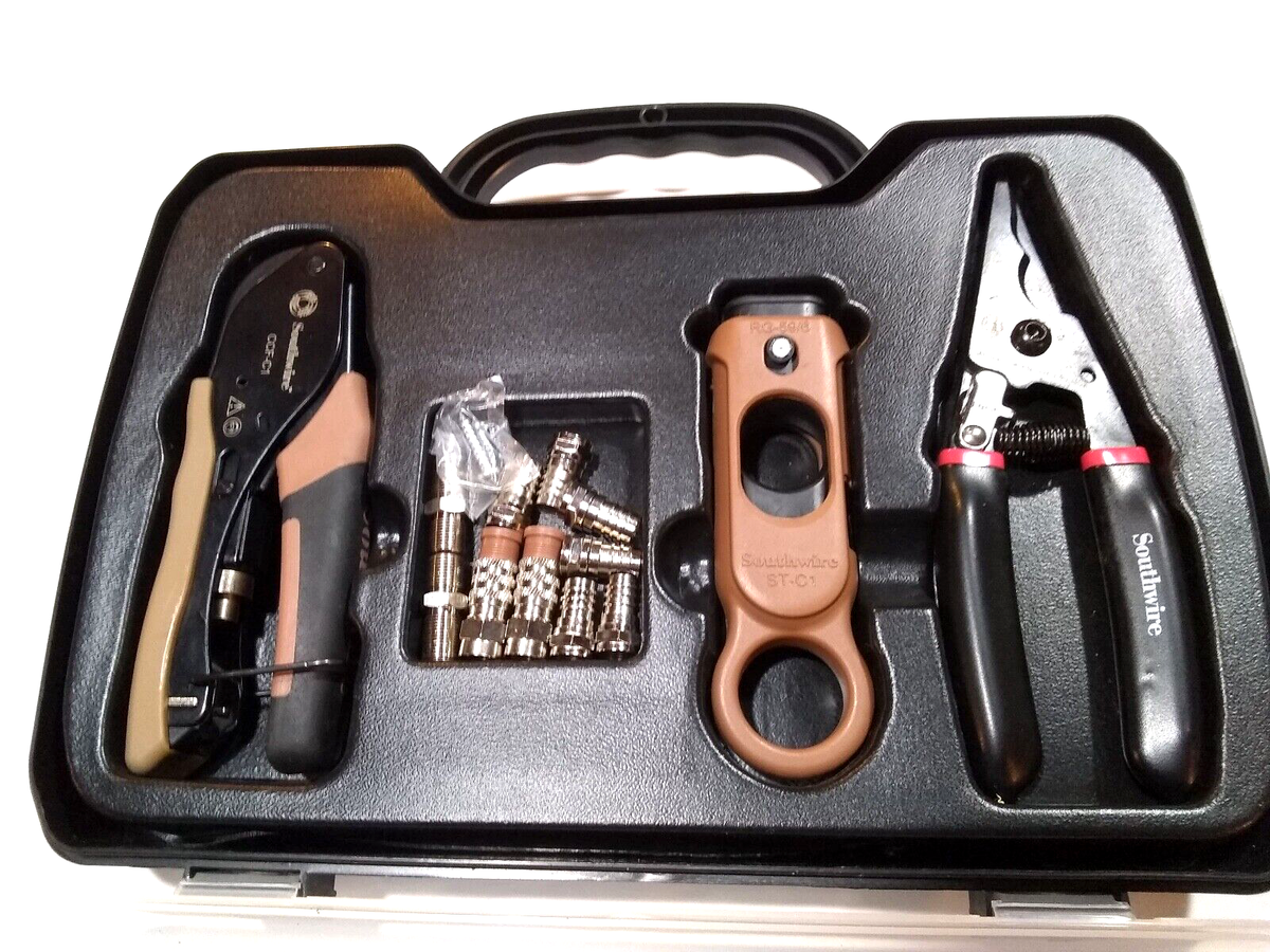 USED, SOUTHWIRE CABLE TV TOOL KIT PART #KIT-C1