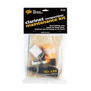 Mint Herco HE106 Clarinet Composition MaintenanceKit Chamois, Brush, Cork Grease