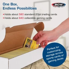 BCW 660 Count Corrugated Cardboard Box Baseball Trading Card Coin Slabs Storage