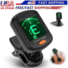 LCD Clip On Chromatic Acoustic Electric Guitar Bass Ukulele Banjo Violin Tuner