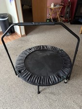 40 inch adult trampoline indoor  Adjustable height with handle  for home fitness
