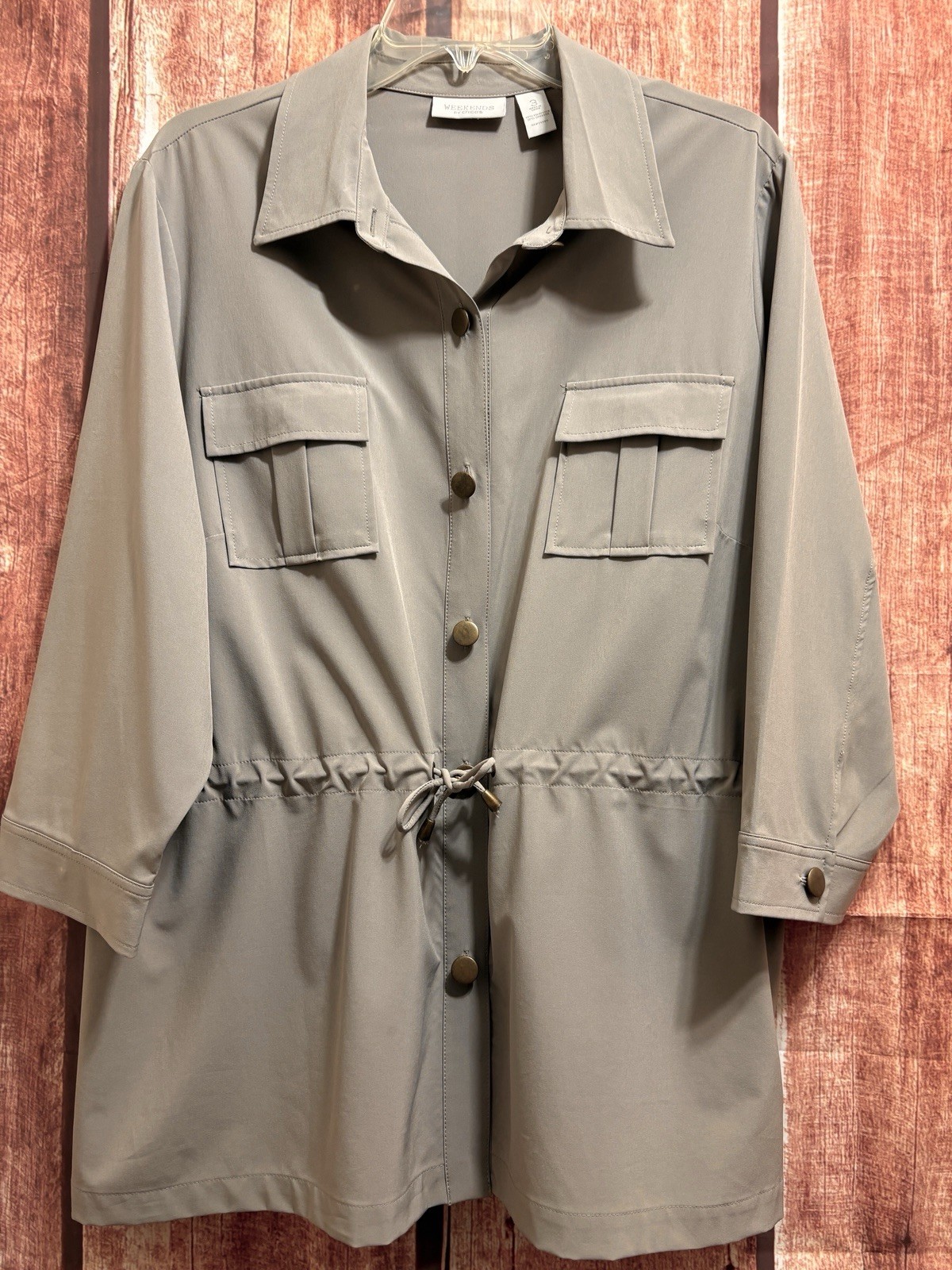 Weekends Chicos Drawstring Jacket Womens 3 (XL) T… - image 4