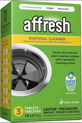 Affresh Garbage Disposal Cleaner Tablets Citrus Scent 3 Count Septic Safe