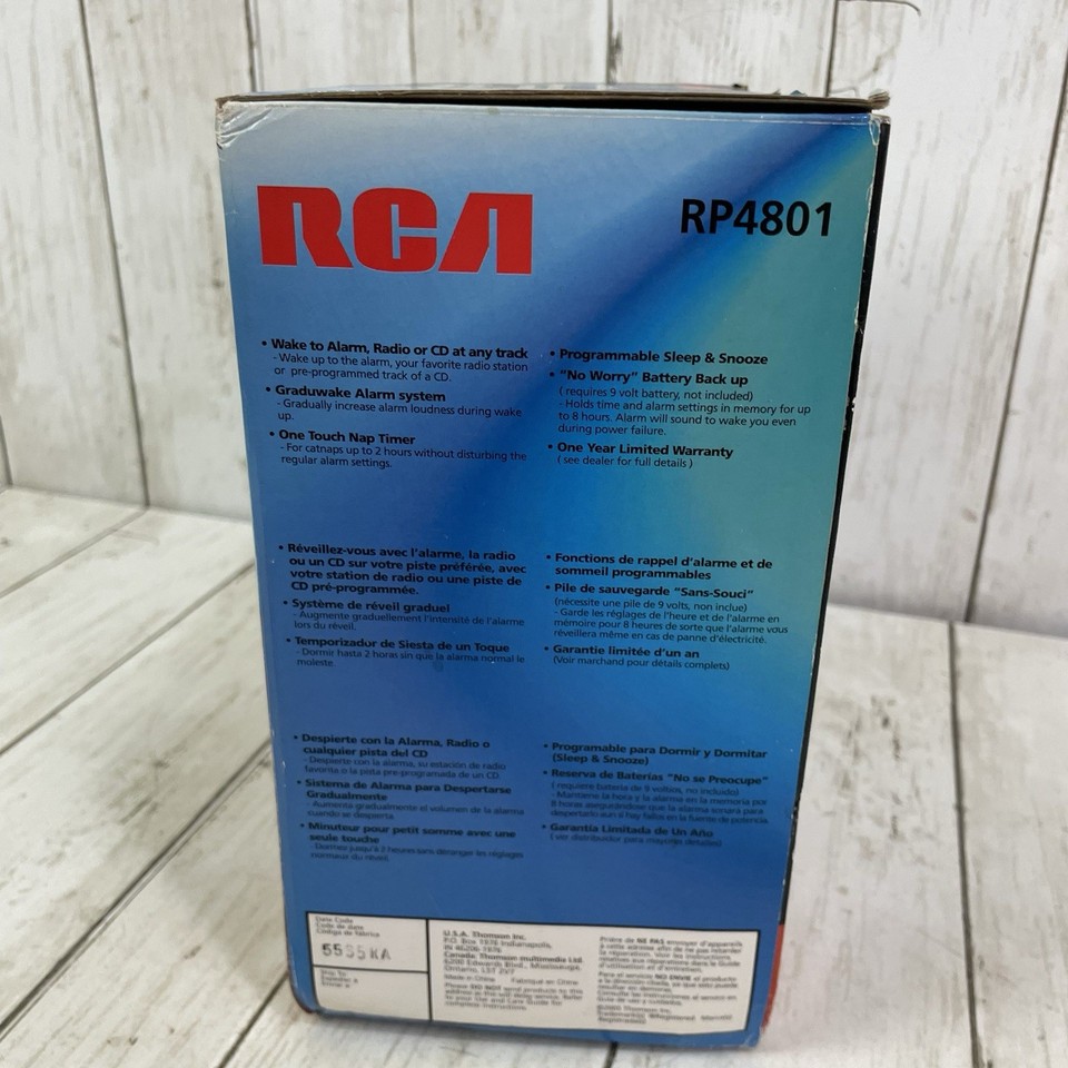 RCA Dual Wake Clock Radio With Cd Player RP4801 - New In Box | eBay